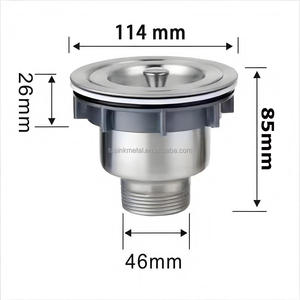 <span class=keywords><strong>Sifone</strong></span> <span class=keywords><strong>per</strong></span> Lavello da 114mm <span class=keywords><strong>per</strong></span> Drenaggio Acqua in Cucina - Product Image 2