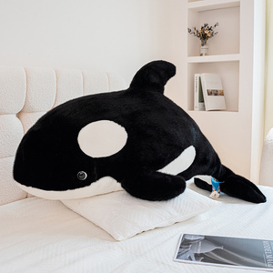 Coussin en peluche multi-styles sur le thème de <span class=keywords><strong>la</strong></span> <span class=keywords><strong>vie</strong></span> marine, peluches moelleuses Requin Orca Phoque, jouet en peluche personnalisable représentant un animal marin - Product Image 6