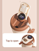 Beauchy Affichage intelligent de la température à LED 316 SS Double paroi LOGO personnalisé Gobelet Tasse à café thermique Boîte blanche en acier Logo personnalisé