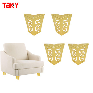 Diseño caliente color dorado muebles de hierro soporte pierna <span class=keywords><strong>metal</strong></span> cromo gabinete muebles pierna - Product Image 1