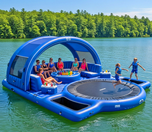 Gran Castillo Inflable Acuático de Rebote Nuevo Diseño <span class=keywords><strong>Parque</strong></span> Acuático Flotante para Diversión en Mar o Lago Material de PVC - Product Image 1