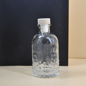 Sản Phẩm Mới 230Ml Hương Liệu Chai Thủy Tinh Reed Khuếch Tán Khắc Hoa Hình Tròn Với Khá Reed Khuếch Tán Nắp - Product Image 3