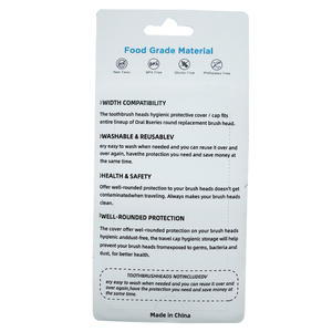 Fundas para cepillos de dientes Oral B, 4 unidades, tapa protectora transparente para cabezales de cepillo redondos eléctricos, ideales para viajes en casa - Product Image 2