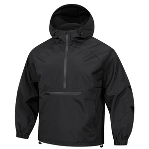 Vente en gros transfrontalière : <span class=keywords><strong>Sweat</strong></span>-shirt à <span class=keywords><strong>capuche</strong></span> pour <span class=keywords><strong>homme</strong></span>, style coréen, coupe ample, demi-zip, uni, infroissable, gris clair, noir clair - Product Image 2