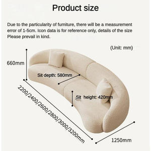 नए डिजाइन होम फर्नीचर सस्ती कीमत बड़ी आरामदायक अपघर्षक कपड़े के कपड़े मलाईदार सफेद आधुनिक लिविंग रूम सोफा बिक्री के लिए - Product Image 6