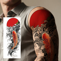 Venta al por Mayor de Tatuajes Temporales de Brazo Completo con Flores, Pegatinas Impermeables y No Tóxicas para Adultos