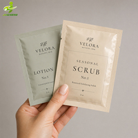 Sachets cosmétiques personnalisés imprimés avec finition mate pour échantillons de lotion et crème pour le visage, avec encoche de déchirement facile