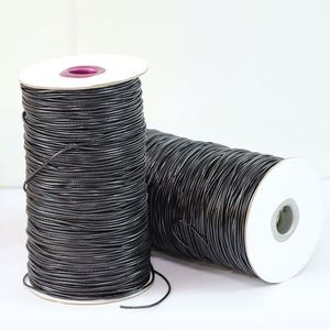 Cordon élastique tressé noir en soie de 1,5 mm, doré et argenté, avec âme en caoutchouc, pour étiquettes - Product Image 3