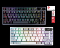Nouveau clavier ROG Azoth 75 connexion tri-mode pré-lubrifiée échangeable à chaud avec écran OLED SpeedNova 2.4 GHz avec bouton de commande