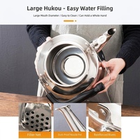 Bouilloire sifflante classique en acier inoxydable 304 écologique, grande taille 1 à 6 L, pour la cuisson de l'eau en cuisine