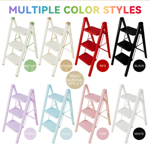 <span class=keywords><strong>Escalera</strong></span> portátil pequeña plegable móvil para el hogar personalizada <span class=keywords><strong>con</strong></span> marco de acero diseño antideslizante estilo moderno - Product Image 6