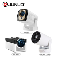 JUNUO-Vidéoprojecteur Hy300Pro 4K avec mini support Wifi sans fil et projecteur intelligent Full HD pour la maison, portable et facile à installer