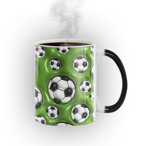 Hot Selling 3D Football Pattern Color Changing Mug, Ceramic Heat Sensitive Coffee Water <b>Cup</b>, Creative Funny Gift for Football Lo - Product Image 3