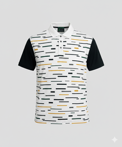 Chemise noire slim fit pour homme avec impression par sublimation, séchage rapide, fabriquée en micro-polyester 145-150 g/m² de haute qualité - Product Image 5