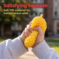 Durian Pluche Knuffel, Snel Terugverende Fidget Stressbal, Realistisch Fruit Knijp Speelgoed voor Volwassenen, Angstverlichtend Zintuiglijk Speelgoed