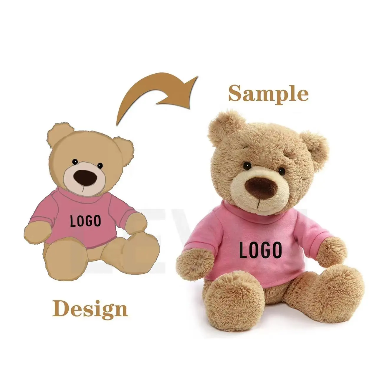 OEM ODM-oso de peluche de 20cm, 25cm, 30cm, diseño personalizado