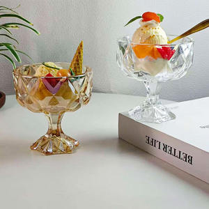 Ensemble de bols en verre pour crème glacée et desserts, verre sodocalcique, six pièces, capacité de 300 ml, résistant aux hautes températures, <span class=keywords><strong>sans</strong></span> poignée - Product Image 1