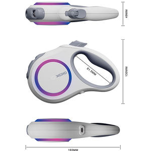 Correa Retráctil Automática Xcho de 5m con Luz LED Blanca, Material ABS Gris para Perros - Product Image 2