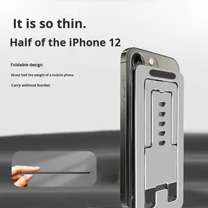 Support de téléphone portable pliable en alliage d'aluminium léger ultra fin multi-vitesses réglable pour tablettes diffusion en direct - Product Image 6