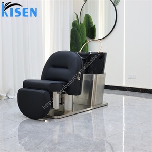 Fauteuil de lavage électrique inclinable KISEN avec circulation d'eau pour salon de beauté et spa capillaire - Product Image 1