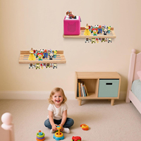 Hölzernes Wandmontiertes Magnetisches Tonie-Figuren-Regal Mit Ladefach Kinderzimmer Audio-Player Display Aufbewahrungsregal