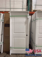 Portes intérieures modernes à 2 panneaux en HDF moulé, à âme creuse, apprêtées blanches, entrepôt USA