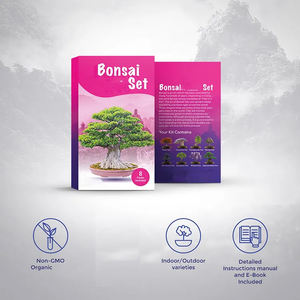 ชุดปลูกต้นบอนไซขนาดเล็ก8ต้นมีตราสินค้าสำหรับสวนของขวัญคริสต์มาส - Product Image 2