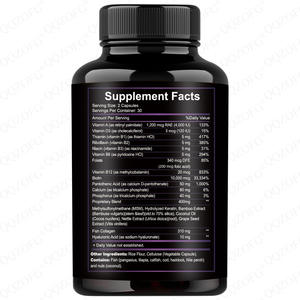 Complément alimentaire Biotin Beauty Blend 15000mcg en capsules avec collagène, kératine, MSM pour soutenir la santé des cheveux, de la peau et des ongles, 60 unités - Product Image 2