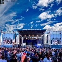 Aluminio al aire libre concierto escenario plataforma evento Truss Riser Stand Truss Display Curved Roof Truss