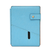 Carnet de notes A5 en cuir PU OEM ODM, avec reliure spirale, emplacements pour cartes, pochette zippée, fenêtre pour carte d'identité et porte-stylo