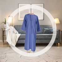 Robe de Prière Musulmane Grande Taille en Polyester, Modèles Jubah et Jalabiya Thobe Style Oman pour Adultes, Tailles 52-62