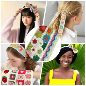 Produk baru buatan tangan berbagai rajutan katun pola renda bunga bordir untuk pakaian DIY Crochet pinggir renda simpai rambut - Product Image 2