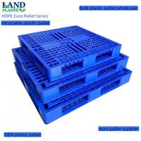 Palette en HDPE Euro robuste à grille, empilable 4 directions, pour chariot élévateur, entrepôt industriel, distribution, qualité alimentaire