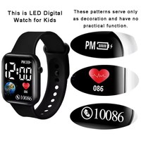 Perangkat Pengatur Waktu Digital LED Baru untuk Anak Laki-laki & Perempuan, Olahraga, Tahan Air, Kronograf Karet, Alarm, Perangkat Pengatur Waktu Elektronik Kasual