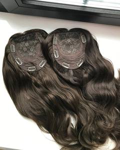 Haarstukjes met zijden basis, fabrikant van maagdelijk Europees Remy mensenhaar, kwaliteit maagdelijk natuurlijke kleur, haarstuk met zijden basis - Product Image 2