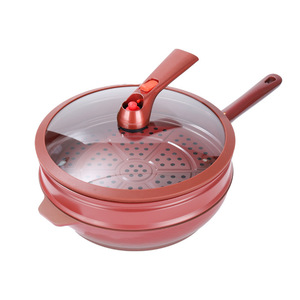 Health Preserving Ceramic Non Stick Wok Smokeless Large Capacity Universal Wok Factory Wholesale - Product Image 3