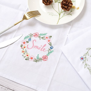 Hot Sale Airlaid <strong>Disposable</strong> <strong>Pink</strong> <strong>Napkins</strong> Handmade Embroidered Wedding Kitchen Christmas Printed Pattern - Product Image 3