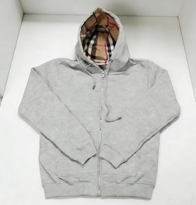 Sudadera con Capucha y Cremallera 100% Algodón a Cuadros con Logotipo de Marca Bordado para Hombre/Mujer, Ajuste Universal, Alta Calidad - Product Image 2