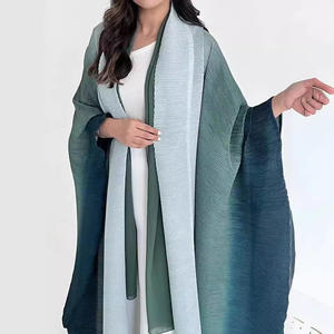 Mantel Trench lengan panjang warna gradien, Luaran gaya selendang kelelawar ukuran besar musim gugur 2025, mirip dengan Abaya - Product Image 4