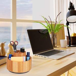 Organizador de maquillaje de bambú Lápiz labial y cosméticos Portalápices - Product Image 6