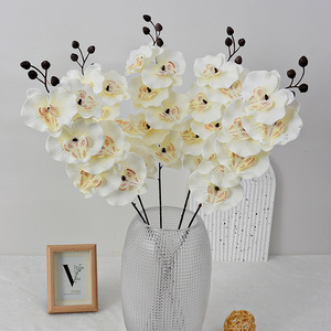 Fleurs artificielles Phalaenopsis en soie rose, bouquet à six têtes, décoration de mariage et de maison - Product Image 2