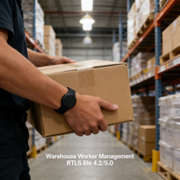 Beacon BLE programmable OEM avec intervalle de diffusion de 1 seconde, indice IP66, portée de diffusion de 70 m, fonctionnalités complètes de présence intelligente et bracelet en silicone