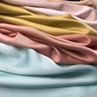 Spandex 50d 75d nuptiale polyester tissé tela satin brillant Spandex stretch dubaï crêpe dos soie Satin Tissu Pour robe