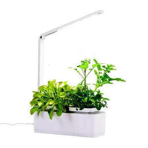 Selbst bewässern der Pflanz gefäß kommerzielles Hydroponik-Anbaus ystem LED Hydro ponic Grow Kit Hausgarten Moderner dekorativer Pflanz gefäß