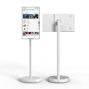 Beyaz 4gb + 64gb Rollable Stand By Me Tv 21.5 inç pil-güç Android taşınabilir Tv In-Cell dokunmatik ekran spor oyun canlı oda