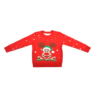 Maglione Natalizio per Bambini, Taglia 5, 100-140CM, Design con Renne - Product Image 1