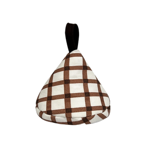 Couvre-poignée décoratif triangulaire en toile de coton résistant à la chaleur, petits gants de cuisson pour poignées de cocotte hollandaise - Product Image 1