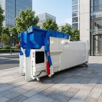 RNKJ Station de compactage de déchets industrielle robuste, alimentation par trémie, haute pression 20MPa, sans fosse, efficace, hors sol