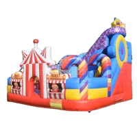 Château gonflable en PVC avec toboggan et jeu d'obstacles, combo château gonflable pour sauter