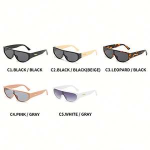 Lunettes de soleil pilote vintage à monture étroite avec logo personnalisé, verres monobloc, pour femmes, vente en gros - Product Image 6